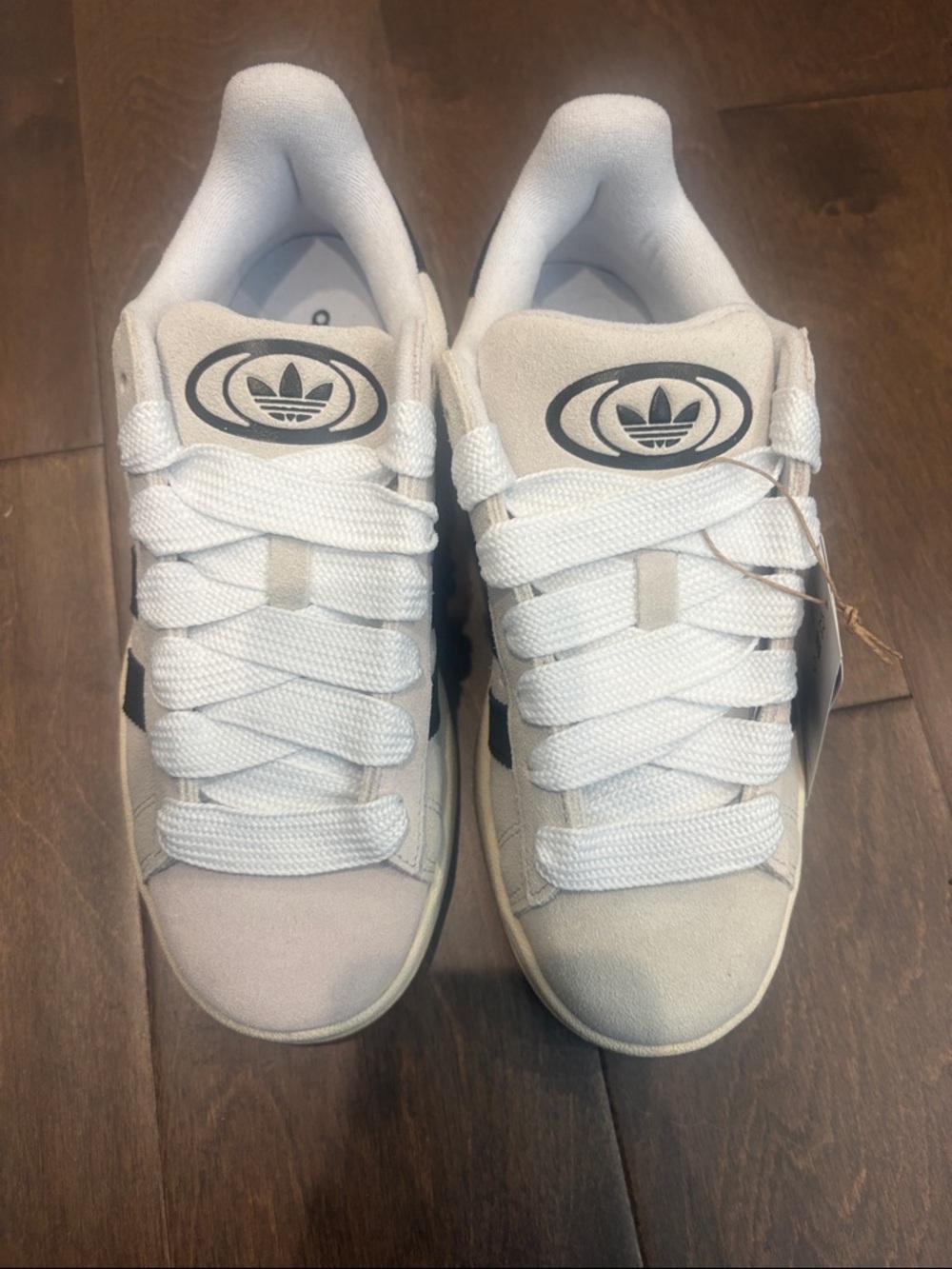 adidas Gray Suede Low-Top Sneakers with Black Logo